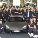 Huracán nummer 14.022 blev en titangrå Huracán EVO Coupé.