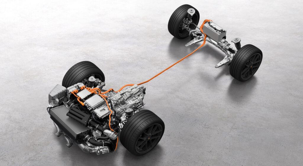Drivlinan T-hybrid. 