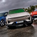 Tre lyxiga elsuvar Audi Porsche Polestar